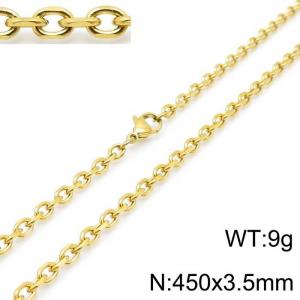SS Gold-Plating Necklace - KN115486-Z