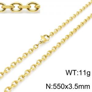 SS Gold-Plating Necklace - KN115488-Z