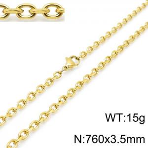 SS Gold-Plating Necklace - KN115492-Z