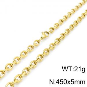 SS Gold-Plating Necklace - KN115514-Z
