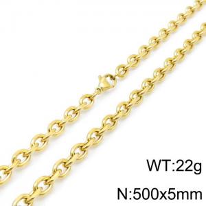 SS Gold-Plating Necklace - KN115515-Z