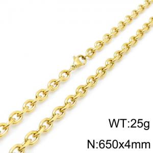 SS Gold-Plating Necklace - KN115518-Z