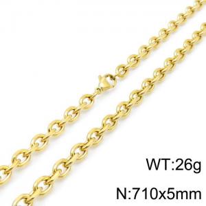 SS Gold-Plating Necklace - KN115519-Z