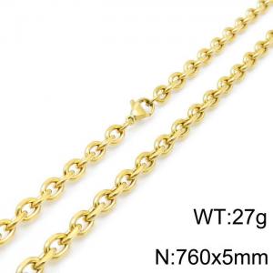 SS Gold-Plating Necklace - KN115520-Z