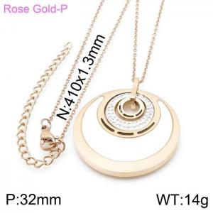 SS Rose Gold-Plating Necklace - KN115555-HG