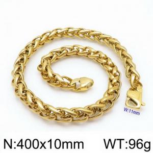 SS Gold-Plating Necklace - KN115920-Z