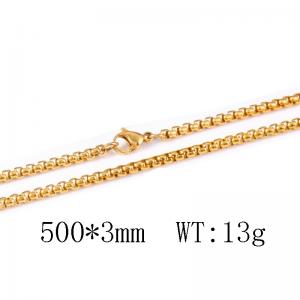 Golden stainless steel square pearl chain, fashionable pearl necklace, collarbone chain - KN116833-ZC