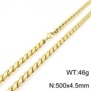 SS Gold-Plating Necklace - KN116911-Z