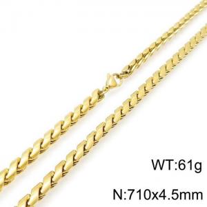 SS Gold-Plating Necklace - KN116915-Z