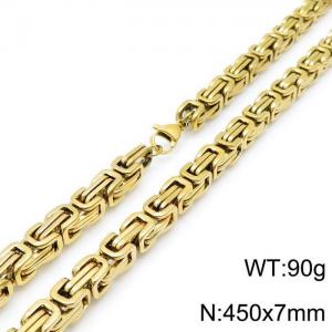 SS Gold-Plating Necklace - KN116924-Z