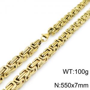 SS Gold-Plating Necklace - KN116926-Z