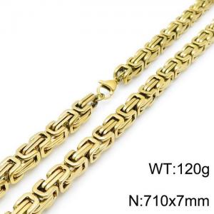 SS Gold-Plating Necklace - KN116929-Z