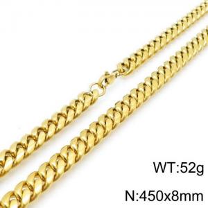 SS Gold-Plating Necklace - KN116938-Z