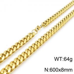 SS Gold-Plating Necklace - KN116941-Z