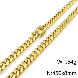 SS Gold-Plating Necklace - KN116945-Z