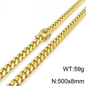 SS Gold-Plating Necklace - KN116946-Z