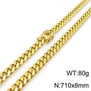 SS Gold-Plating Necklace - KN116950-Z