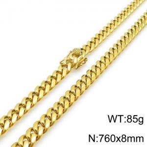 SS Gold-Plating Necklace - KN116951-Z