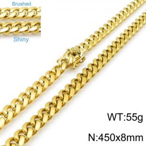 SS Gold-Plating Necklace - KN116959-Z