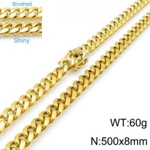 SS Gold-Plating Necklace - KN116960-Z