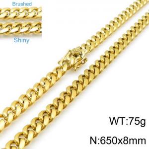 SS Gold-Plating Necklace - KN116963-Z