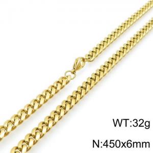 SS Gold-Plating Necklace - KN116973-Z