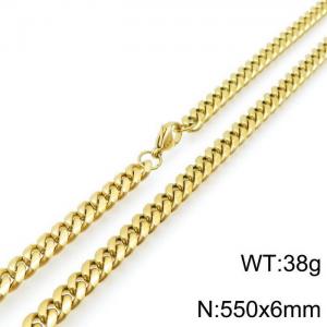 SS Gold-Plating Necklace - KN116975-Z