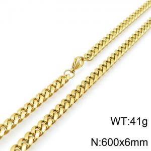 SS Gold-Plating Necklace - KN116976-Z
