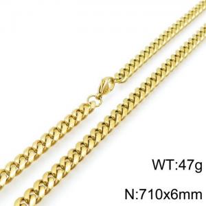 SS Gold-Plating Necklace - KN116978-Z
