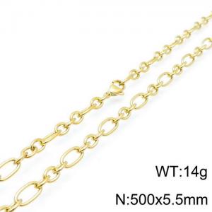 SS Gold-Plating Necklace - KN116988-Z