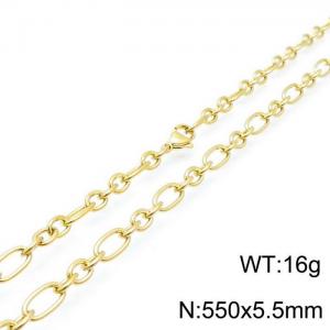 SS Gold-Plating Necklace - KN116989-Z