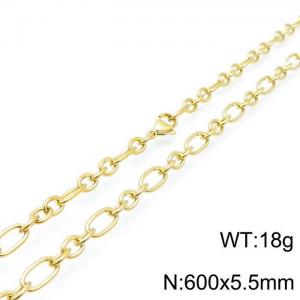 SS Gold-Plating Necklace - KN116990-Z