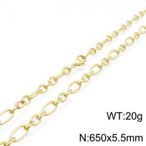 SS Gold-Plating Necklace - KN116991-Z