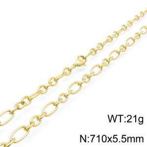 SS Gold-Plating Necklace - KN116992-Z