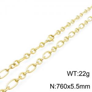 SS Gold-Plating Necklace - KN116993-Z