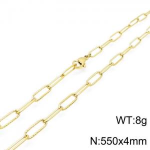 SS Gold-Plating Necklace - KN117003-Z