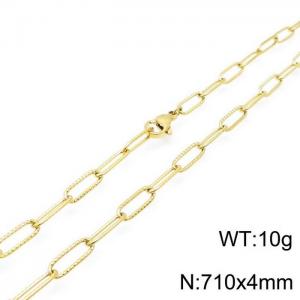 SS Gold-Plating Necklace - KN117006-Z
