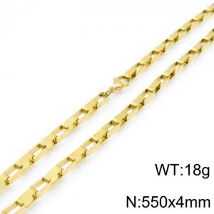 SS Gold-Plating Necklace - KN117582-Z