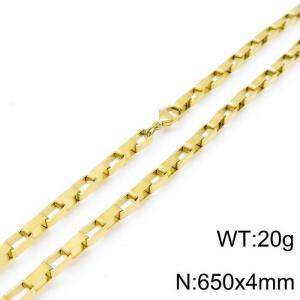 SS Gold-Plating Necklace - KN117584-Z