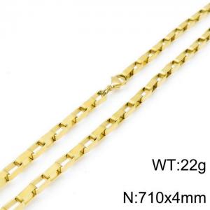 SS Gold-Plating Necklace - KN117585-Z