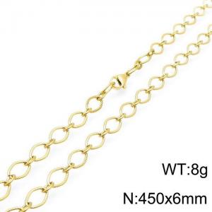 SS Gold-Plating Necklace - KN117594-Z