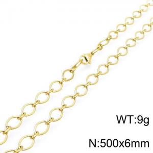 SS Gold-Plating Necklace - KN117595-Z