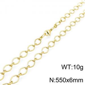 SS Gold-Plating Necklace - KN117596-Z