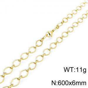 SS Gold-Plating Necklace - KN117597-Z