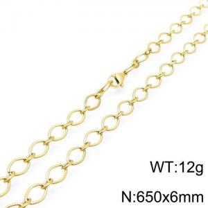 SS Gold-Plating Necklace - KN117598-Z