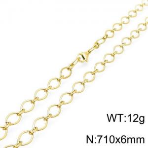 SS Gold-Plating Necklace - KN117599-Z