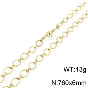 SS Gold-Plating Necklace - KN117600-Z