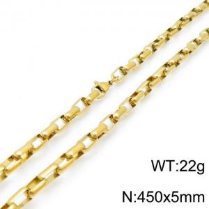 SS Gold-Plating Necklace - KN117601-Z