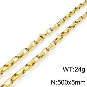 SS Gold-Plating Necklace - KN117602-Z