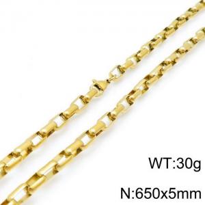 SS Gold-Plating Necklace - KN117605-Z